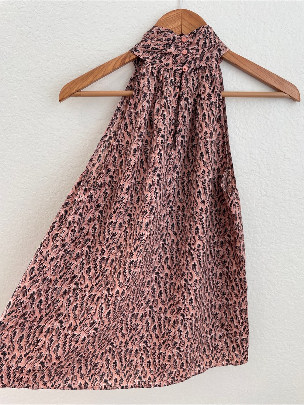 Joie Pink and Black Printed Halter Blouse • XS - Picture 10 of 12